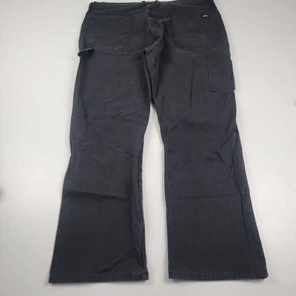 Vintage Y2k Men's 42X30 Dickies Distressed Black Carpenter Cargo Baggy Pants - Picture 3 of 11